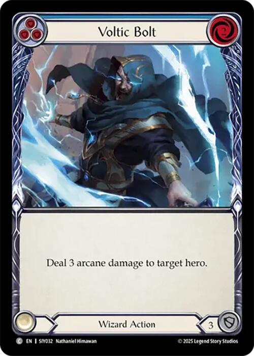 Voltic Bolts - Blue Card Front