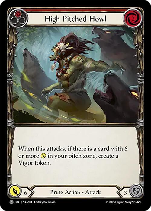 High Pitched Howl - Red Card Front