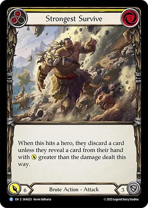 Strongest Survive - Yellow Card Front