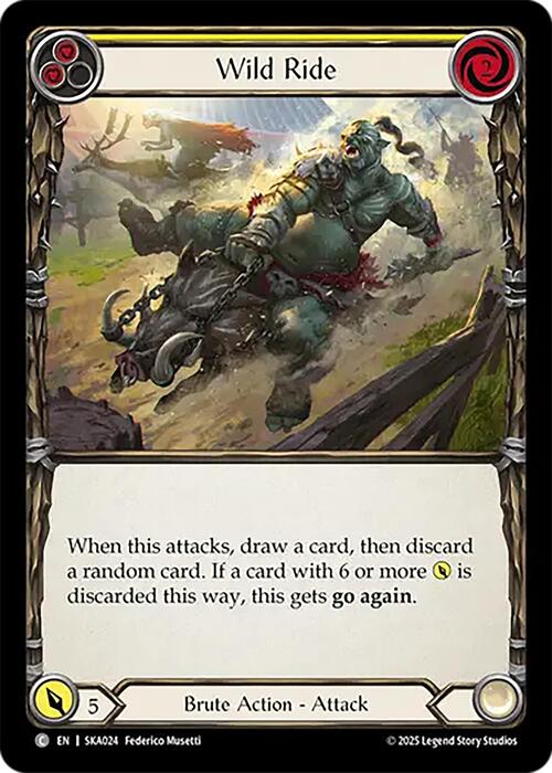 Wild Ride - Yellow Card Front