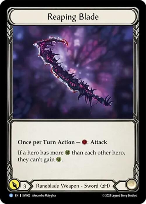 Reaping Blade Card Front