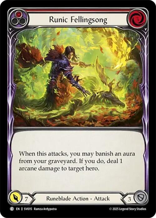 Runic Fellingsong - Red Card Front