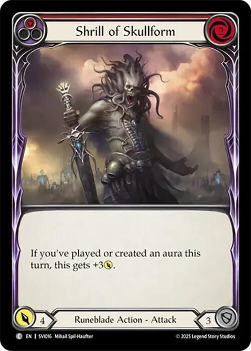Shrill of Skullform (Red) Card Front