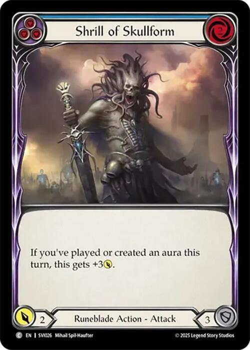 Shrill of Skullform (Blue) Card Front