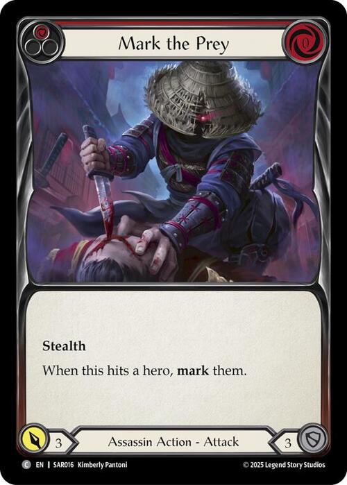 Mark the Prey - Red Card Front