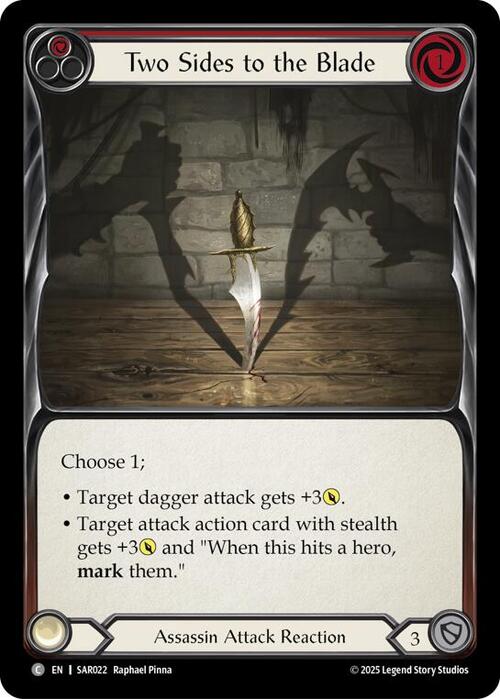 Two Sides to the Blade Card Front