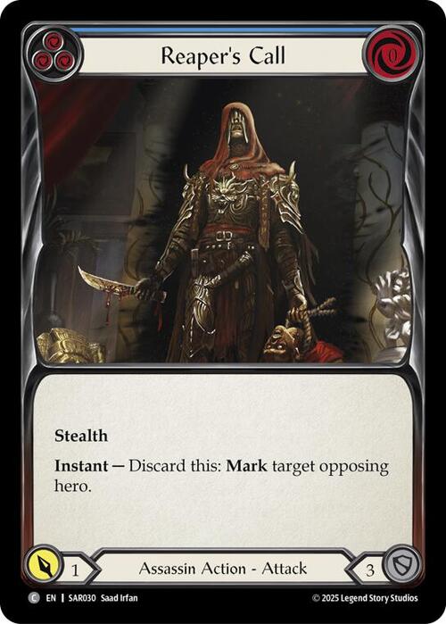 Reaper's Call - Blue Card Front
