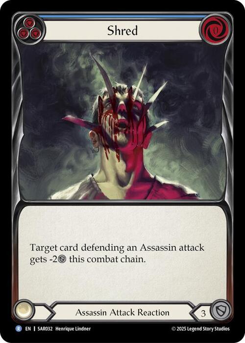 Shred - Blue Card Front