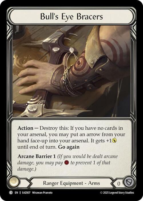 Bull's Eye Bracers Card Front