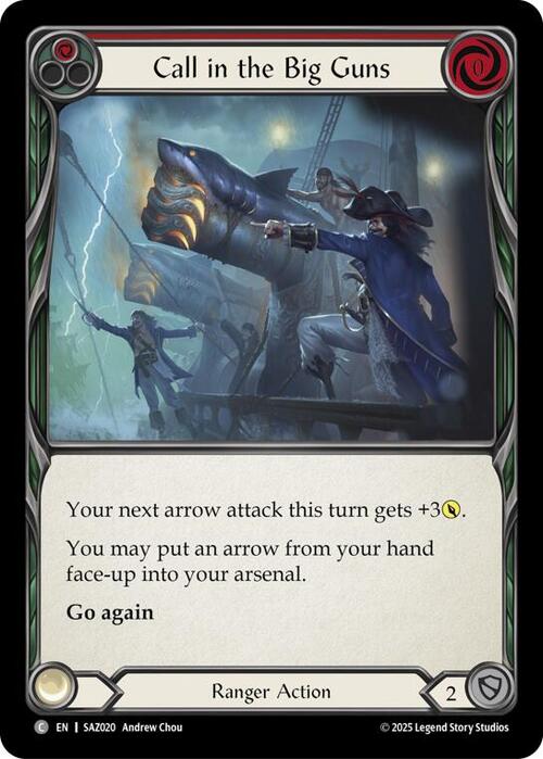 Call in the Big Guns - Red Card Front