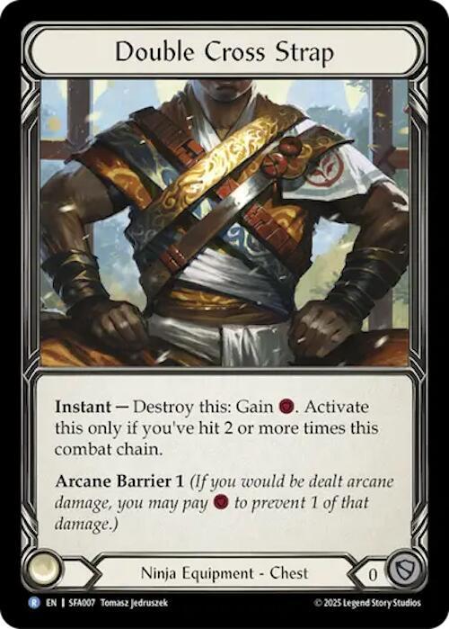 Double Cross Strap Card Front