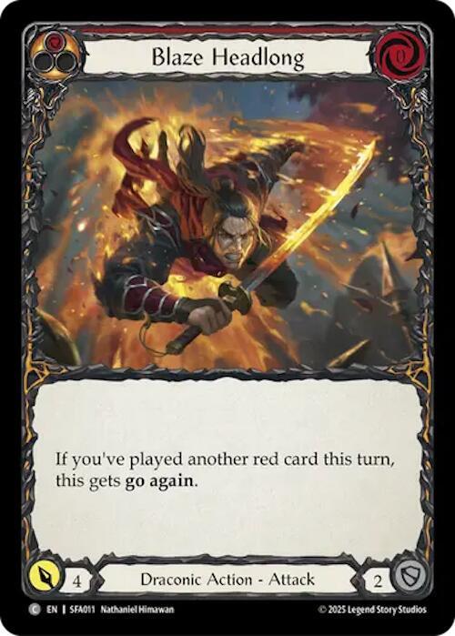 Blaze Headlong Card Front