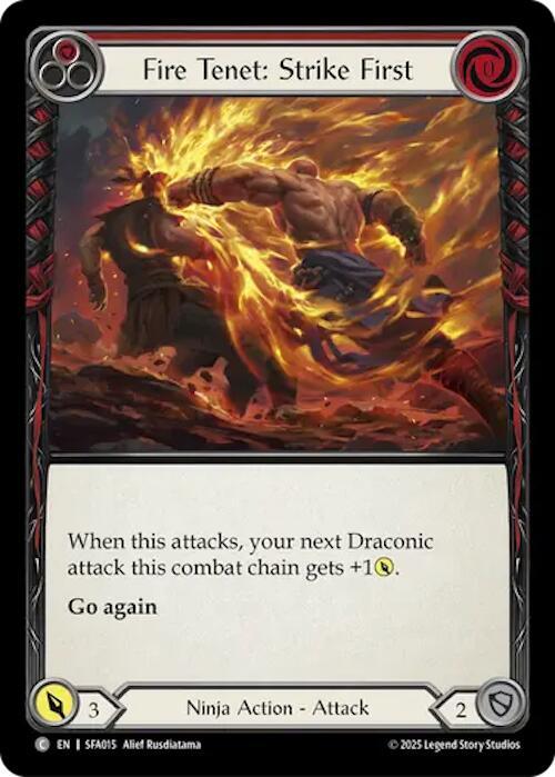 Fire Tenet: Strike First Card Front