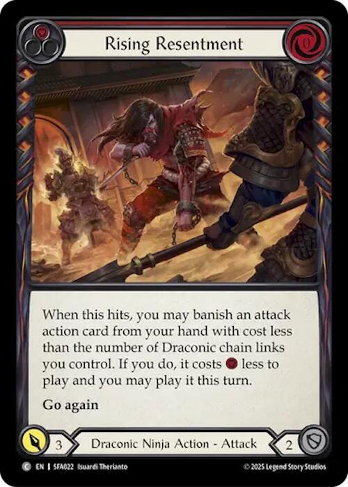 Rising Resentment (Red) Card Front