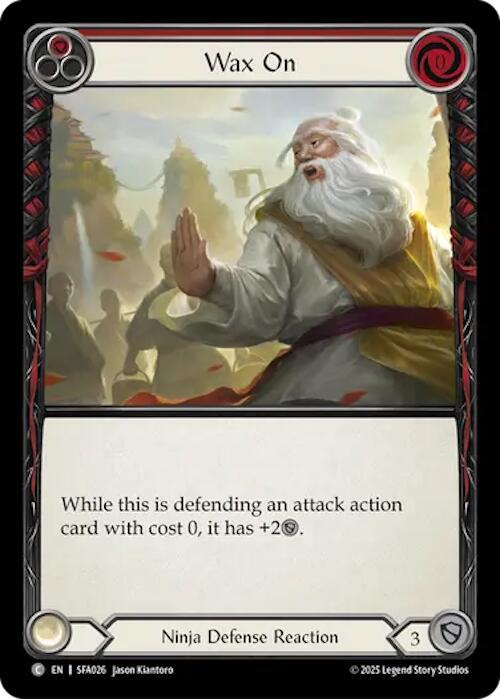 Wax On - Red Card Front
