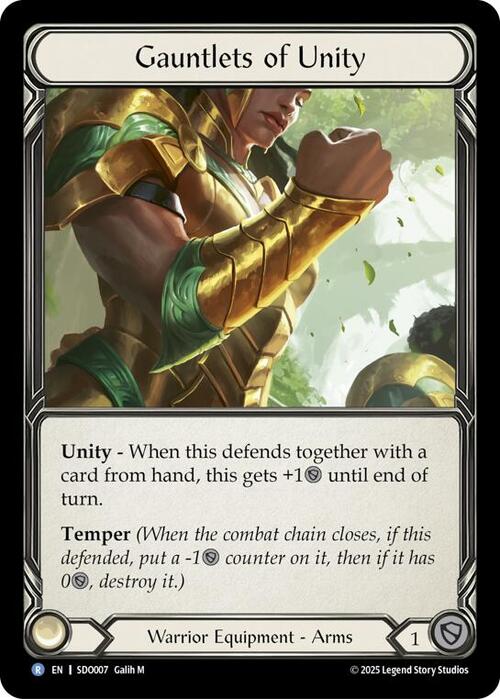 Gauntlets of Unity Card Front