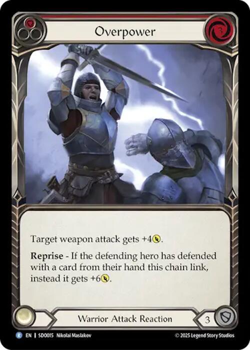 Overpower (Red) Card Front
