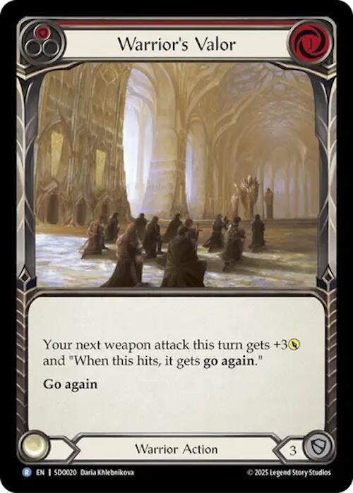 Warrior's Valor (Red) Card Front