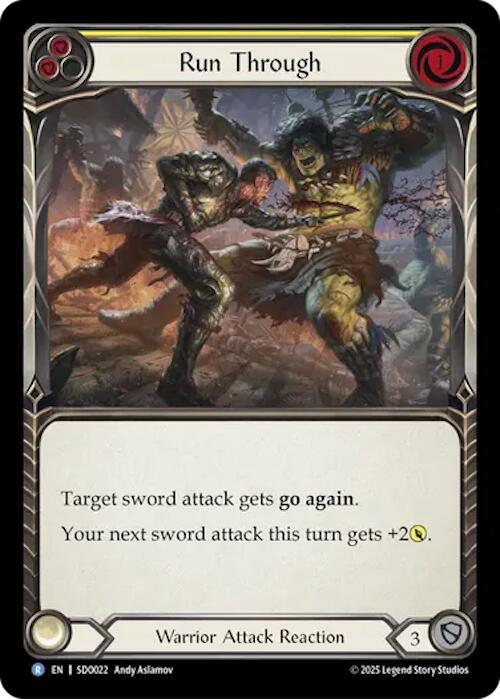 Run Through Card Front