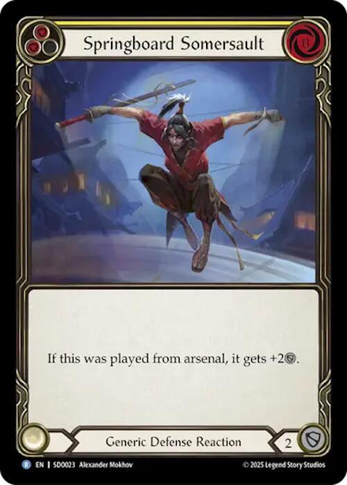 Springboard Somersault Card Front