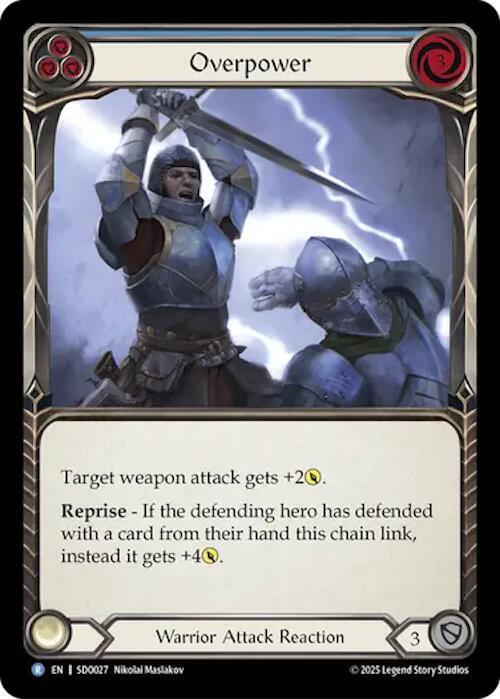 Overpower (Blue) Card Front