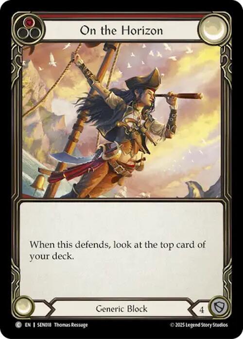 On the Horizon (Red) Card Front