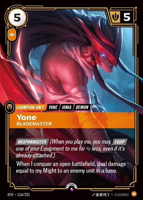 Yone - Blademaster Card Front