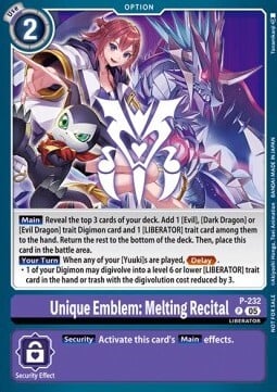 Unique Emblem: Melting Recital Card Front