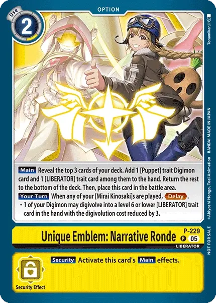 Unique Emblem: Narrative Ronde Card Front