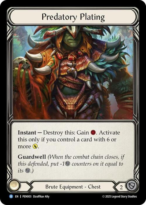 Predatory Plating Card Front