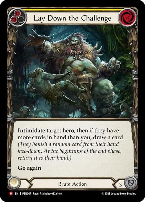 Lay Down the Challenge Card Front