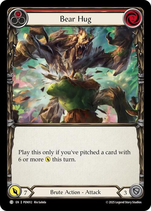 Bear Hug (Red) Card Front