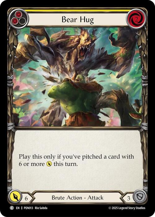 Bear Hug (Yellow) Card Front