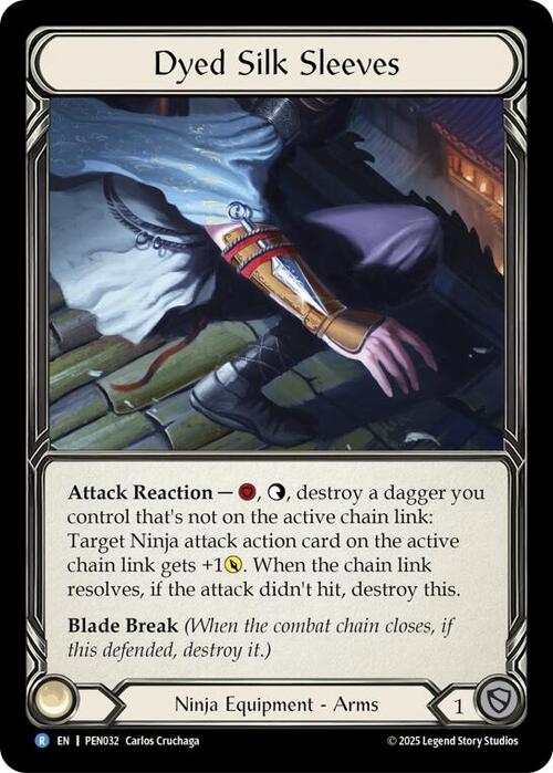 Dyed Silk Sleeves Card Front