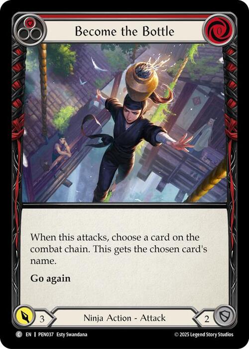 Become the Bottle (Red) Card Front