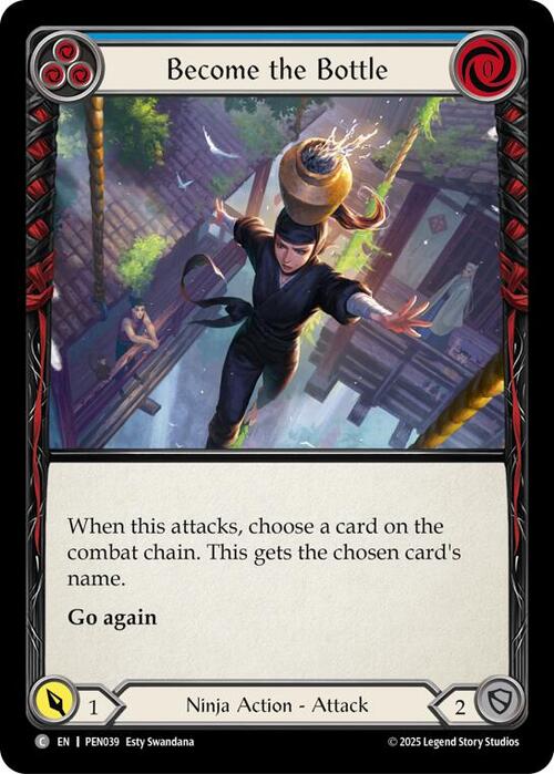 Become the Bottle (Blue) Card Front