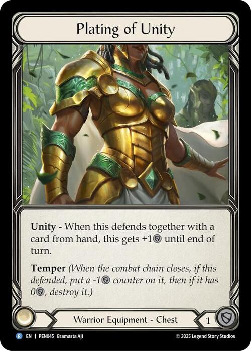 Plating of Unity Card Front