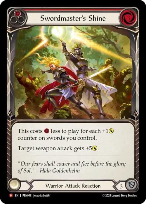 Swordmaster's Shine Card Front