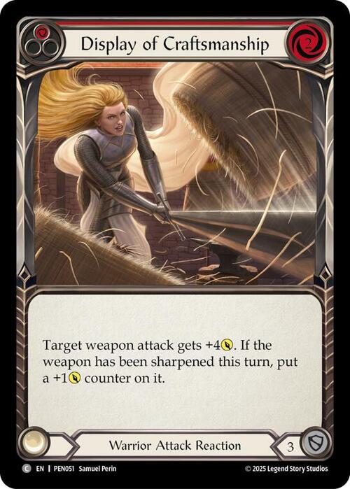 Display of Craftsmanship (Red) Card Front