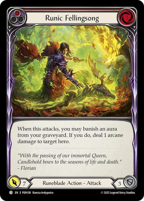 Runic Fellingsong - Red Card Front