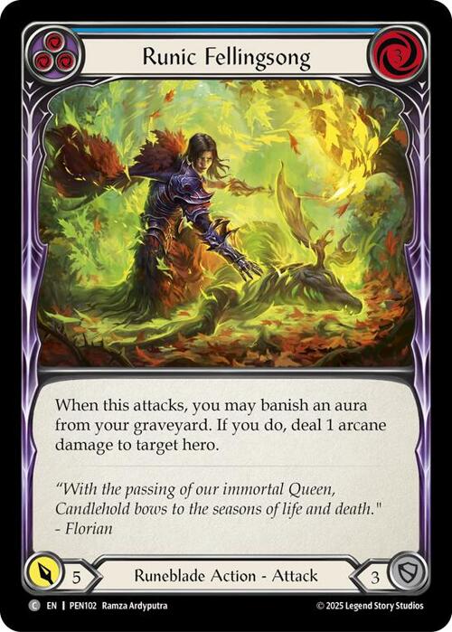 Runic Fellingsong - Blue Card Front