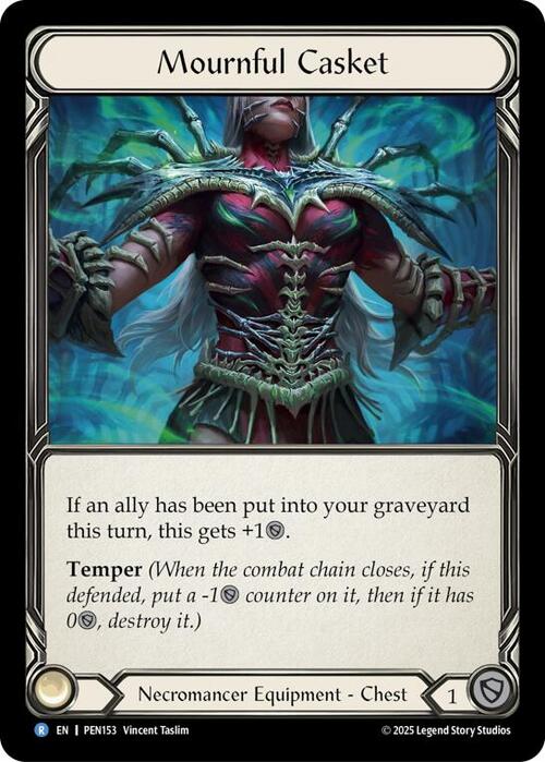 Mournful Casket Card Front