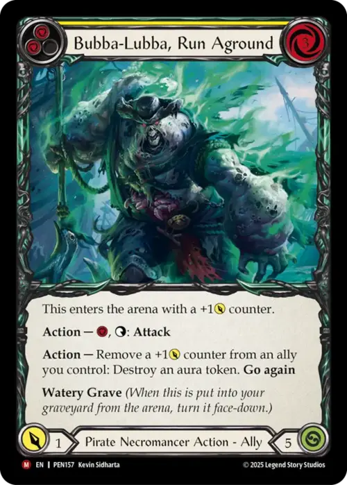 Bubba-Lubba, Run Aground Card Front