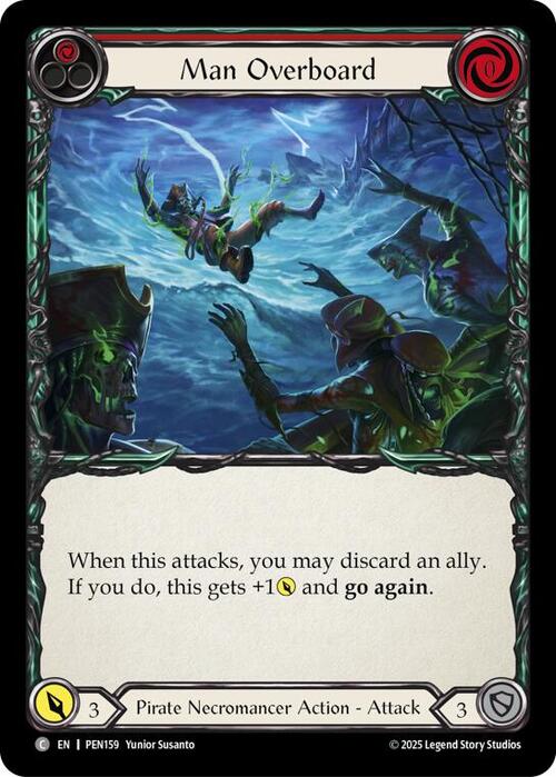 Man Overboard (Red) Card Front