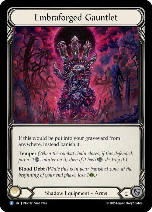 Embraforged Gauntlet Card Front