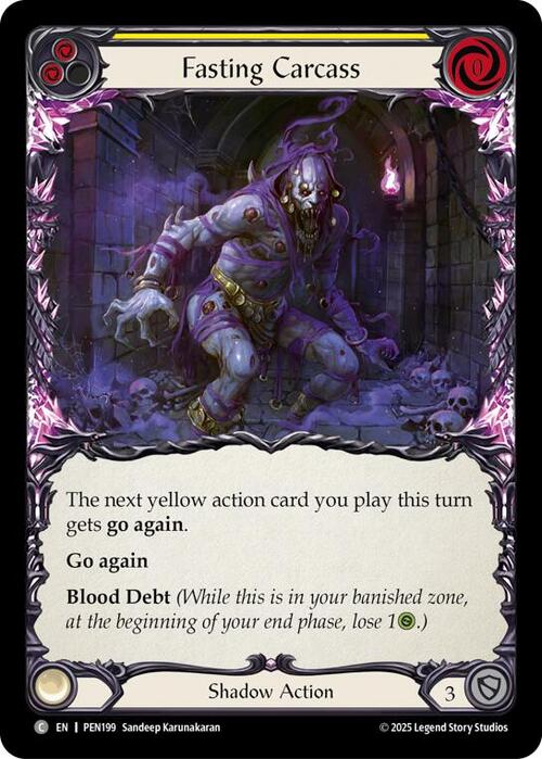 Fasting Carcass (Yellow) Card Front