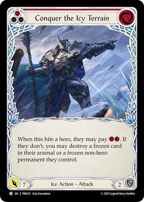Conquer the Icy Terrain (Red) Card Front