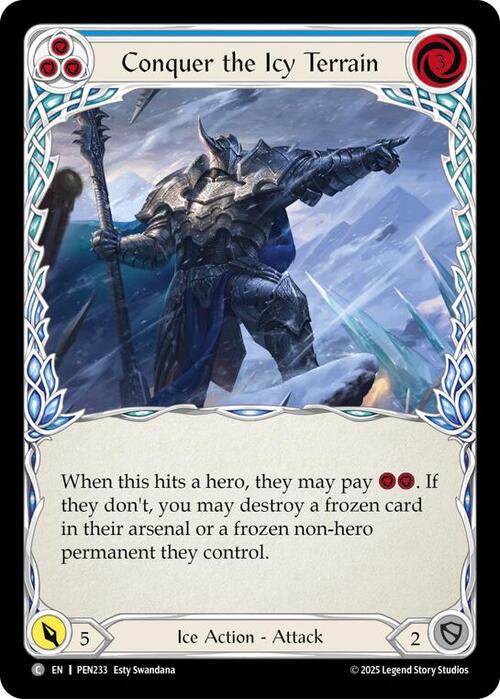 Conquer the Icy Terrain (Blue) Card Front