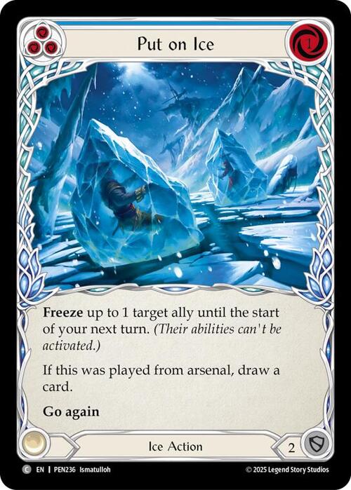 Put on Ice (Blue) Card Front
