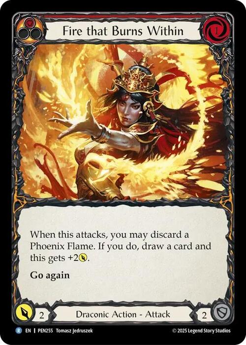 Fire that Burns Within Card Front